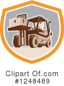 Forklift Clipart #1248489 by patrimonio