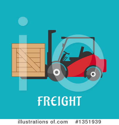 Royalty-Free (RF) Forklift Clipart Illustration by Vector Tradition SM - Stock Sample #1351939
