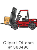 Forklift Clipart #1388490 by Vector Tradition SM