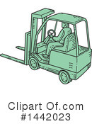 Forklift Clipart #1442023 by patrimonio