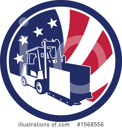 Royalty-Free (RF) Forklift Clipart Illustration by patrimonio - Stock Sample #1568556