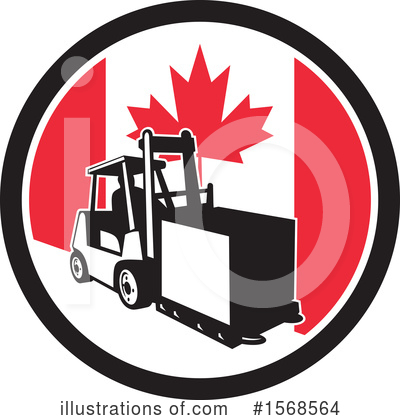 Royalty-Free (RF) Forklift Clipart Illustration by patrimonio - Stock Sample #1568564