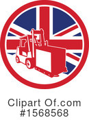 Forklift Clipart #1568568 by patrimonio