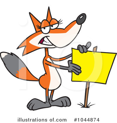 Royalty-Free (RF) Fox Clipart Illustration by toonaday - Stock Sample #1044874