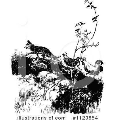 Royalty-Free (RF) Fox Clipart Illustration by Prawny Vintage - Stock Sample #1120854