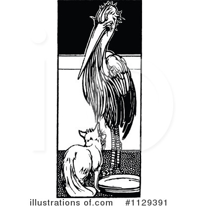 Stork Clipart #1129391 by Prawny Vintage