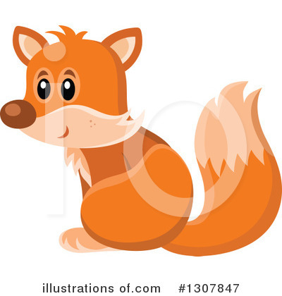 Royalty-Free (RF) Fox Clipart Illustration by visekart - Stock Sample #1307847