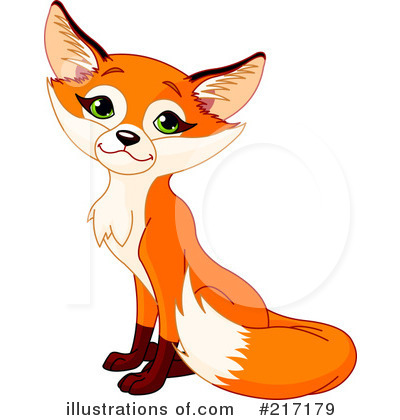 Royalty-Free (RF) Fox Clipart Illustration by Pushkin - Stock Sample #217179