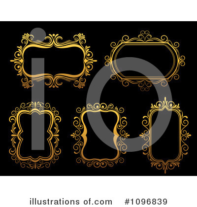 Golden Design Elements Clipart #1096839 by Vector Tradition SM