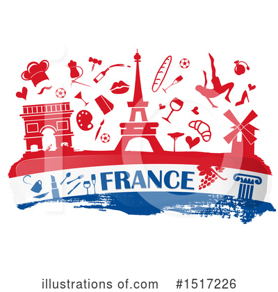 Royalty-Free (RF) France Clipart Illustration by Domenico Condello - Stock Sample #1517226
