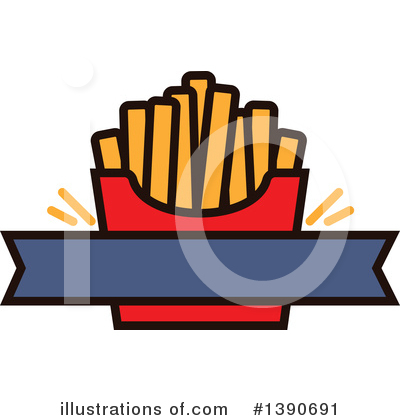 Royalty-Free (RF) French Fries Clipart Illustration by Vector Tradition SM - Stock Sample #1390691