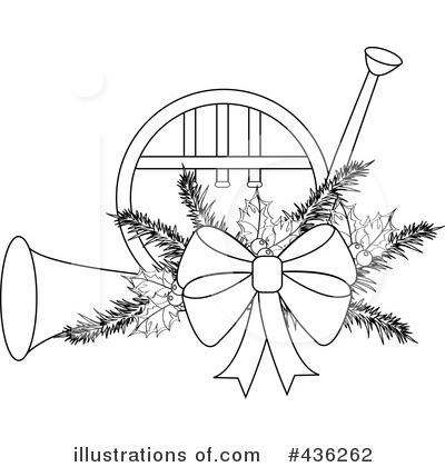 Royalty-Free (RF) French Horn Clipart Illustration by Pams Clipart - Stock Sample #436262