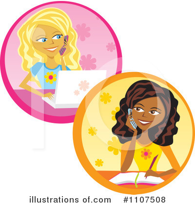 Royalty-Free (RF) Friends Clipart Illustration by Amanda Kate - Stock Sample #1107508