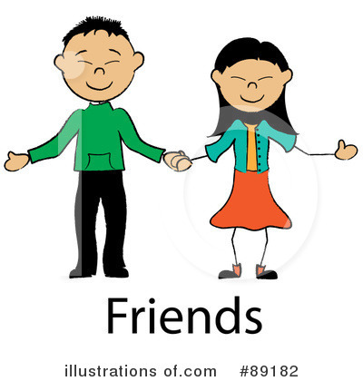 Royalty-Free (RF) Friends Clipart Illustration by Pams Clipart - Stock Sample #89182