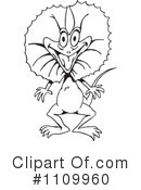 Frill Neck Lizard Clipart #1109960 by Dennis Holmes Designs