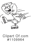 Frill Neck Lizard Clipart #1109964 by Dennis Holmes Designs