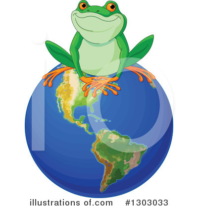 Royalty-Free (RF) Frog Clipart Illustration by Pushkin - Stock Sample #1303033