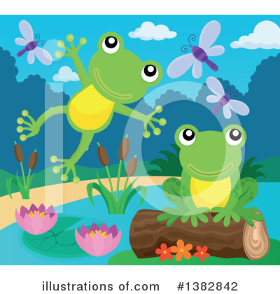 Royalty-Free (RF) Frog Clipart Illustration by visekart - Stock Sample #1382842