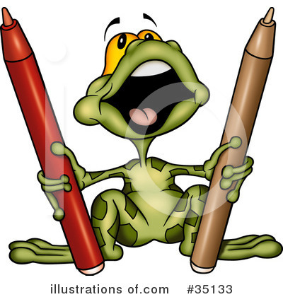 Royalty-Free (RF) Frog Clipart Illustration by dero - Stock Sample #35133