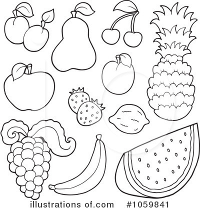 Royalty-Free (RF) Fruit Clipart Illustration by visekart - Stock Sample #1059841