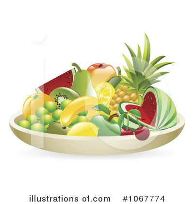 Fruit Bowl Clipart #1067774 by AtStockIllustration