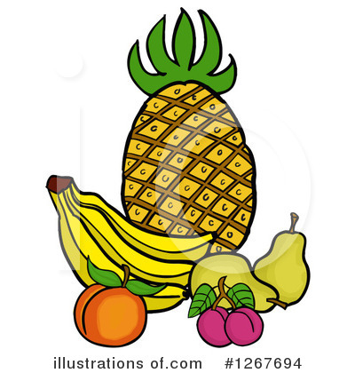Peaches Clipart #1267694 by LaffToon