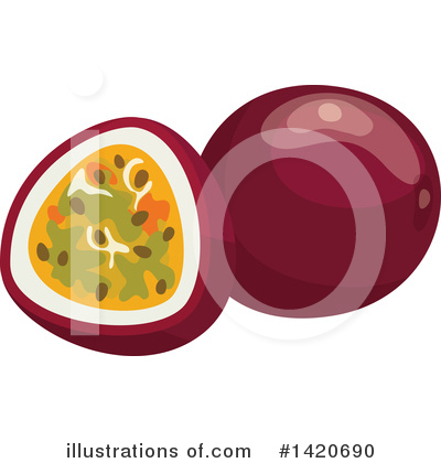 Passion Fruit Clipart #1420690 by Vector Tradition SM