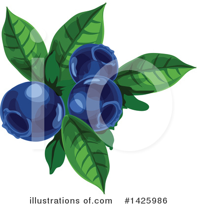 Blueberries Clipart #1425986 by Vector Tradition SM
