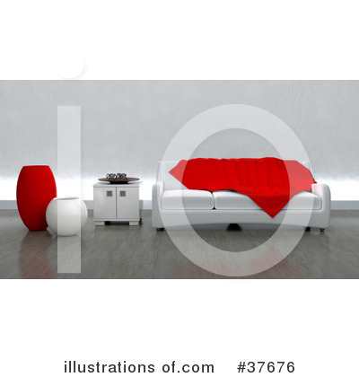 Royalty-Free (RF) Furniture Clipart Illustration by KJ Pargeter - Stock Sample #37676