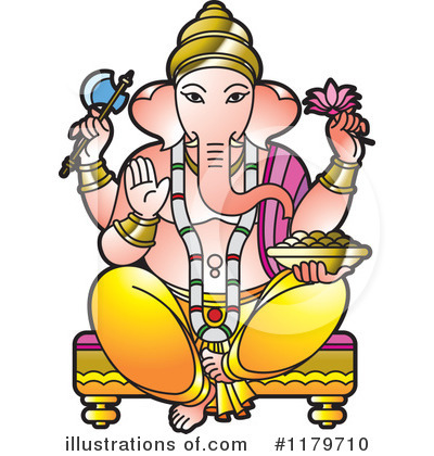 Royalty-Free (RF) Ganesha Clipart Illustration by Lal Perera - Stock Sample #1179710