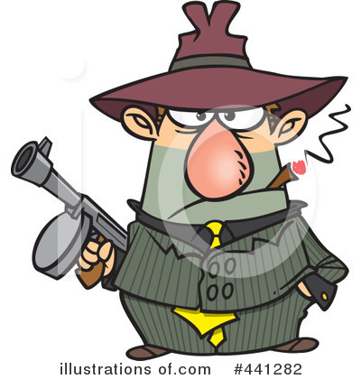 Royalty-Free (RF) Gangster Clipart Illustration by toonaday - Stock Sample #441282