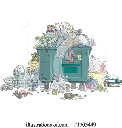 Dumpster Clipart #1705449 by Alex Bannykh