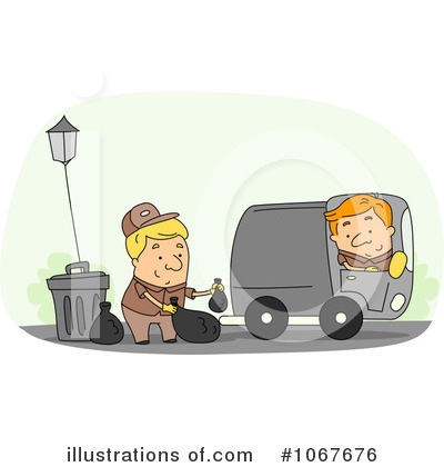 Royalty-Free (RF) Garbage Man Clipart Illustration by BNP Design Studio - Stock Sample #1067676