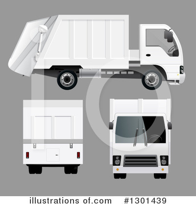 Royalty-Free (RF) Garbage Truck Clipart Illustration by vectorace - Stock Sample #1301439