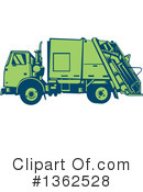 Garbage Truck Clipart #1362528 by patrimonio