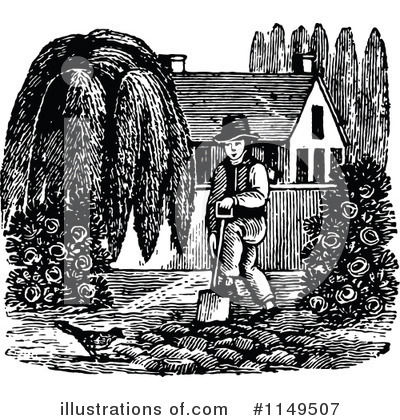 Royalty-Free (RF) Gardener Clipart Illustration by Prawny Vintage - Stock Sample #1149507