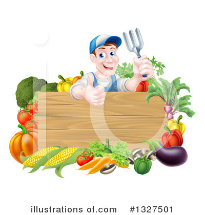 Royalty-Free (RF) Gardener Clipart Illustration by AtStockIllustration - Stock Sample #1327501