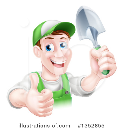 Royalty-Free (RF) Gardener Clipart Illustration by AtStockIllustration - Stock Sample #1352855