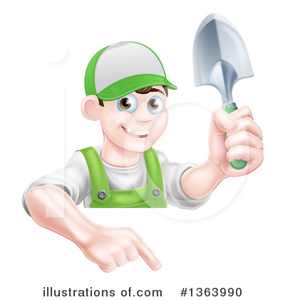 Royalty-Free (RF) Gardener Clipart Illustration by AtStockIllustration - Stock Sample #1363990