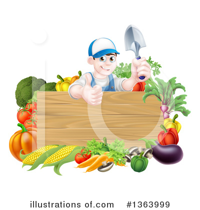 Royalty-Free (RF) Gardener Clipart Illustration by AtStockIllustration - Stock Sample #1363999
