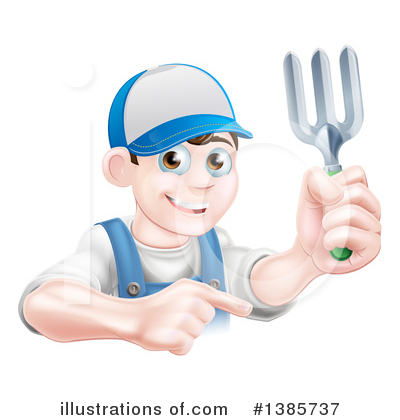 Royalty-Free (RF) Gardener Clipart Illustration by AtStockIllustration - Stock Sample #1385737