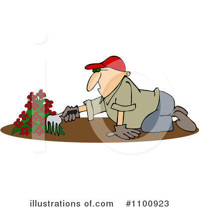 Royalty-Free (RF) Gardening Clipart Illustration by djart - Stock Sample #1100923