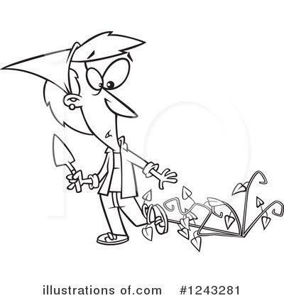 Royalty-Free (RF) Gardening Clipart Illustration by toonaday - Stock Sample #1243281