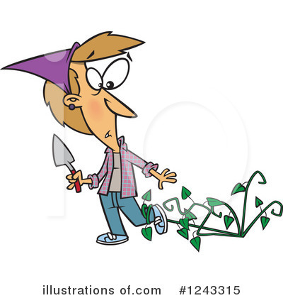 Royalty-Free (RF) Gardening Clipart Illustration by toonaday - Stock Sample #1243315