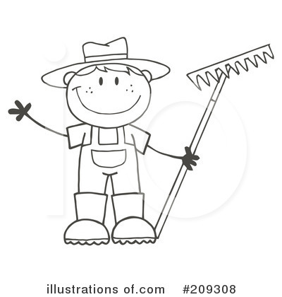 Royalty-Free (RF) Gardening Clipart Illustration by Hit Toon - Stock Sample #209308
