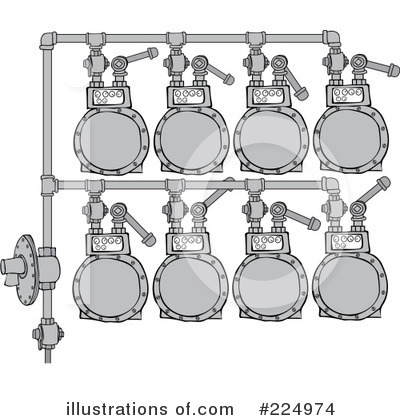 Royalty-Free (RF) Gas Meter Clipart Illustration by djart - Stock Sample #224974