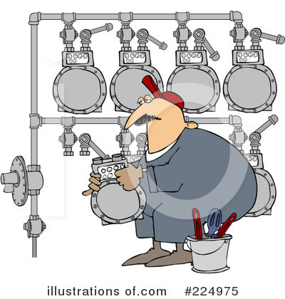 Royalty-Free (RF) Gas Meter Clipart Illustration by djart - Stock Sample #224975