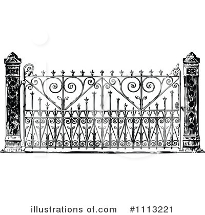 Royalty-Free (RF) Gate Clipart Illustration by Prawny Vintage - Stock Sample #1113221