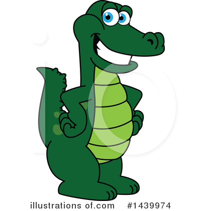 Royalty-Free (RF) Gator Mascot Clipart Illustration by Mascot Junction - Stock Sample #1439974