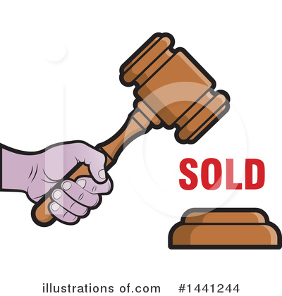 Auctioneer Clipart #1441244 by Lal Perera